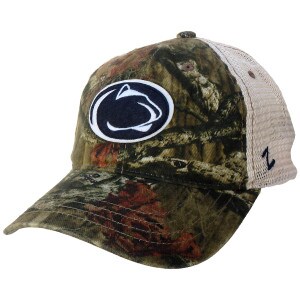 mossy oak camo hat with felt Penn State Athletic Logo